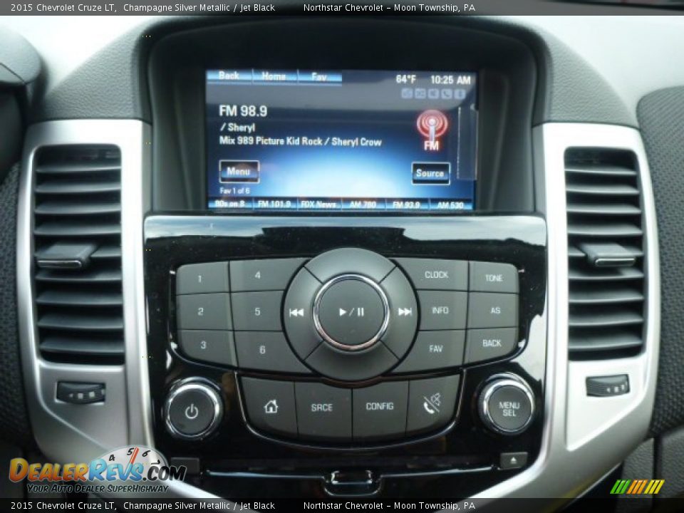 2015 Chevrolet Cruze LT Champagne Silver Metallic / Jet Black Photo #18