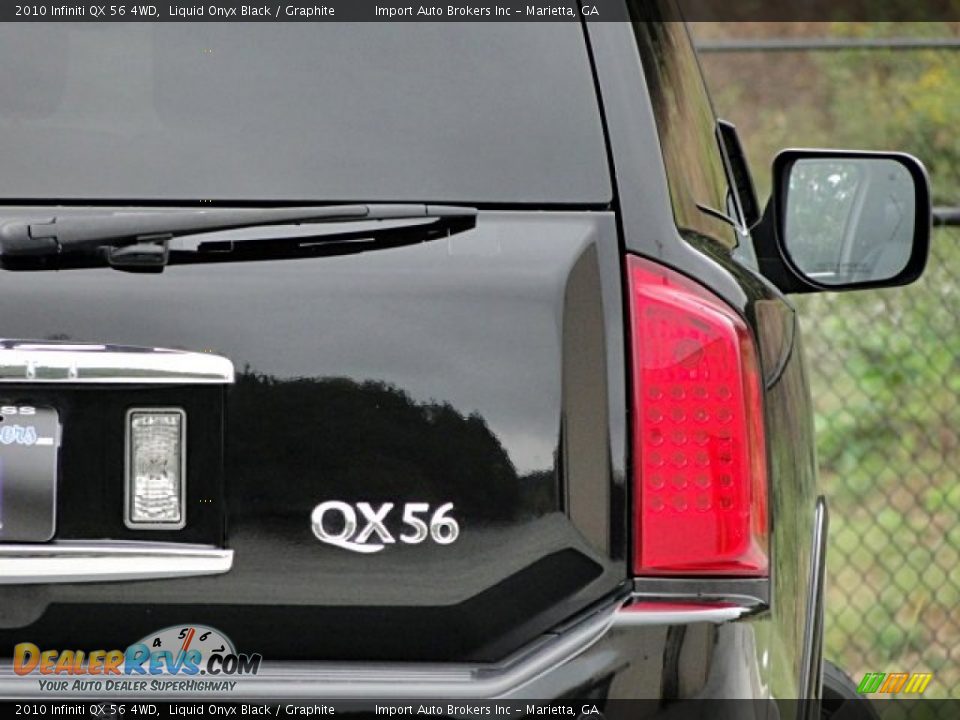 2010 Infiniti QX 56 4WD Liquid Onyx Black / Graphite Photo #27