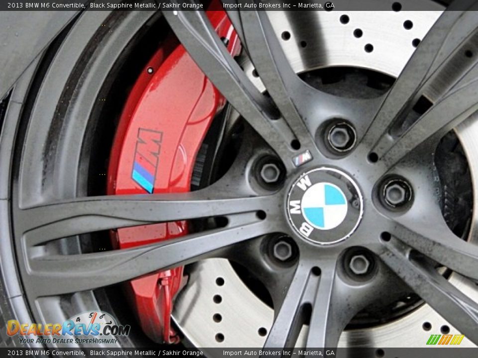 2013 BMW M6 Convertible Black Sapphire Metallic / Sakhir Orange Photo #5