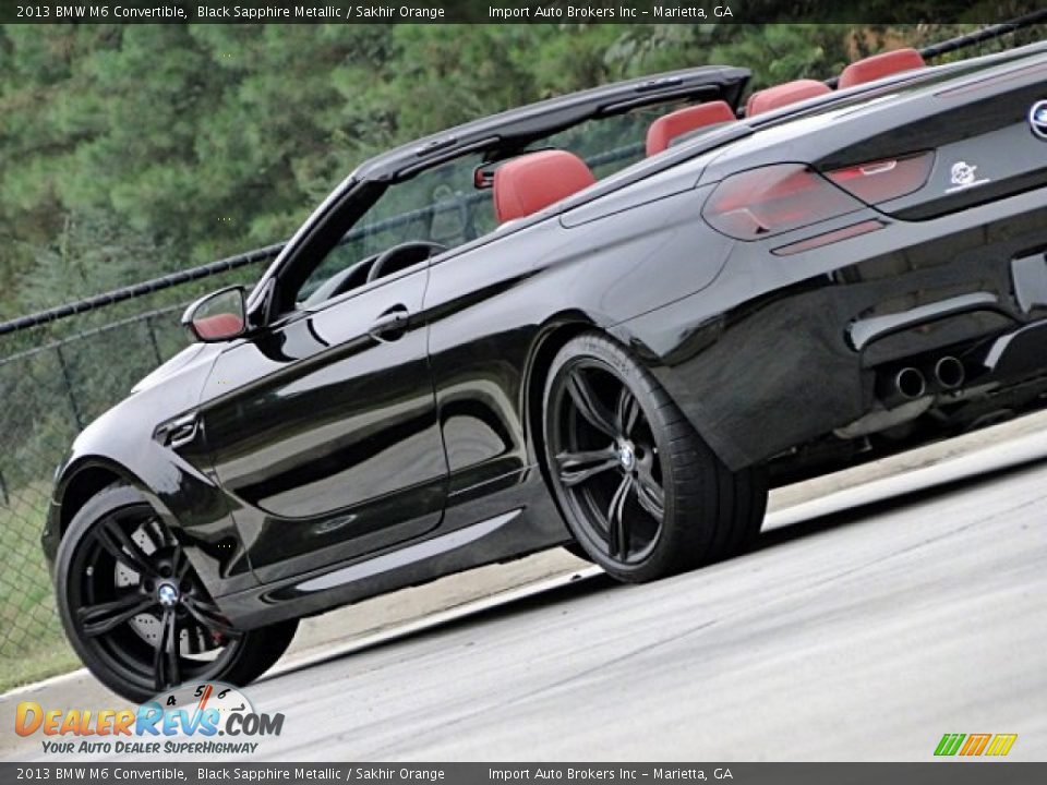 2013 BMW M6 Convertible Black Sapphire Metallic / Sakhir Orange Photo #17