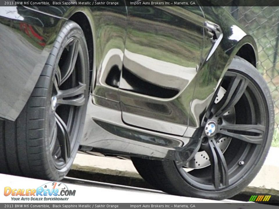 2013 BMW M6 Convertible Black Sapphire Metallic / Sakhir Orange Photo #18