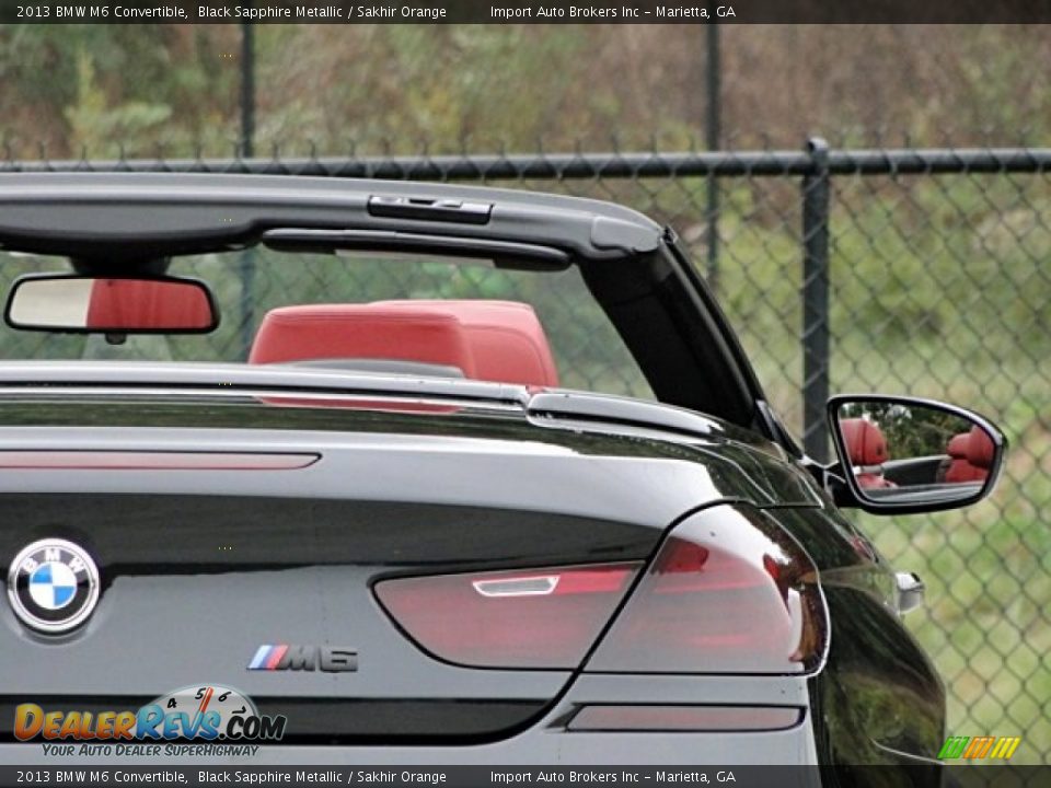 2013 BMW M6 Convertible Black Sapphire Metallic / Sakhir Orange Photo #20