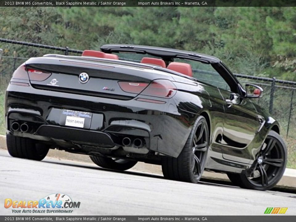 2013 BMW M6 Convertible Black Sapphire Metallic / Sakhir Orange Photo #32