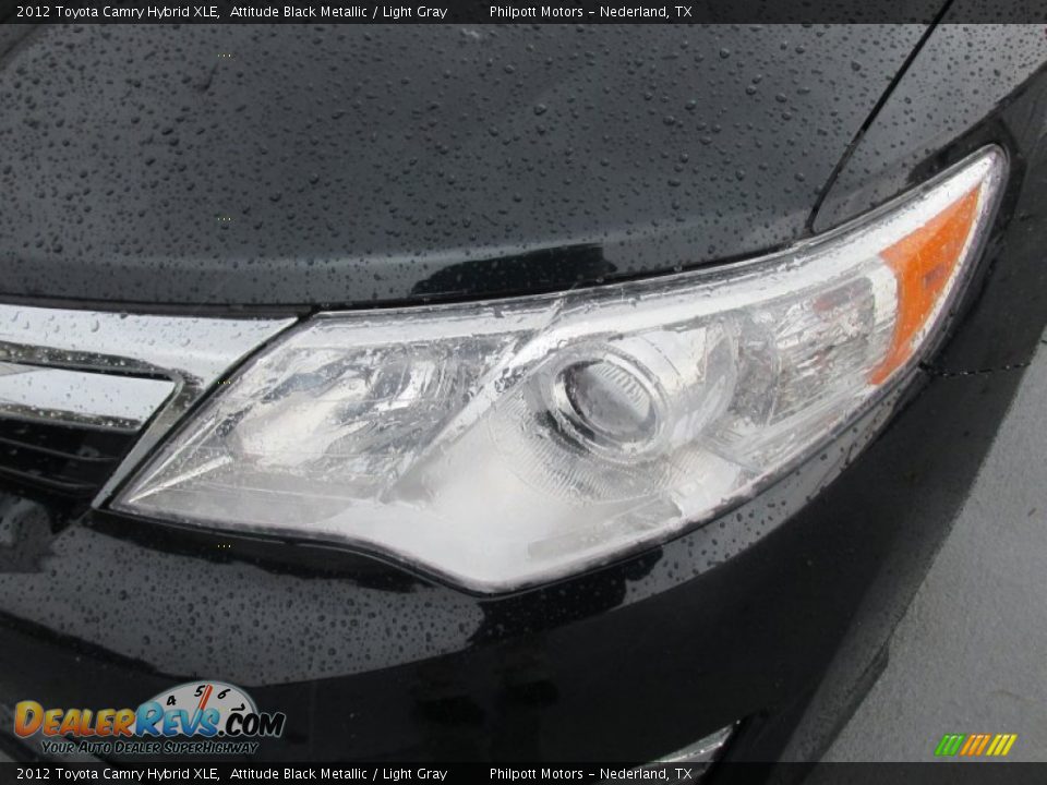 2012 Toyota Camry Hybrid XLE Attitude Black Metallic / Light Gray Photo #6