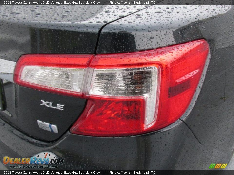 2012 Toyota Camry Hybrid XLE Attitude Black Metallic / Light Gray Photo #11