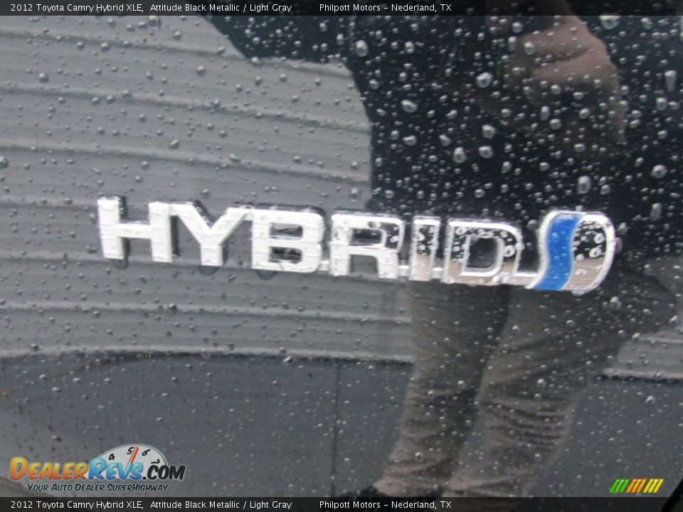 2012 Toyota Camry Hybrid XLE Attitude Black Metallic / Light Gray Photo #16