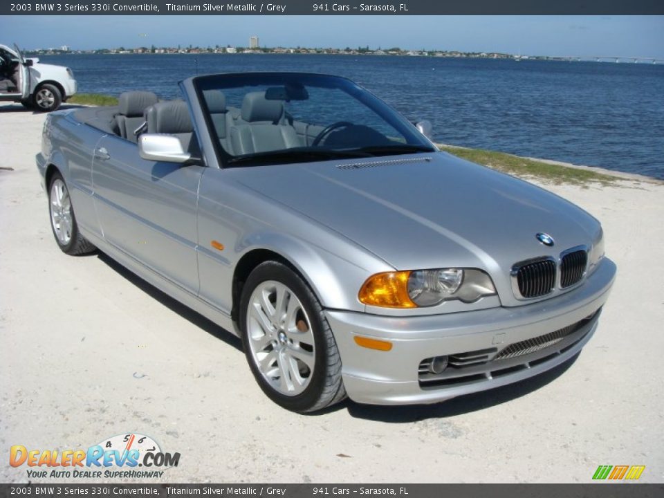 2003 BMW 3 Series 330i Convertible Titanium Silver Metallic / Grey Photo #1