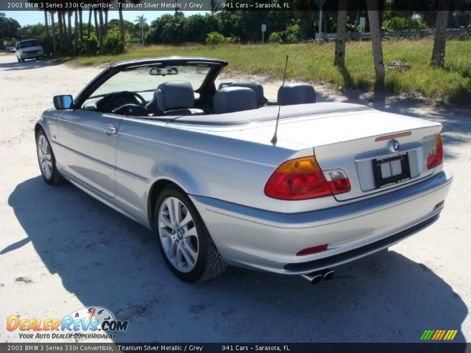 2003 BMW 3 Series 330i Convertible Titanium Silver Metallic / Grey Photo #5