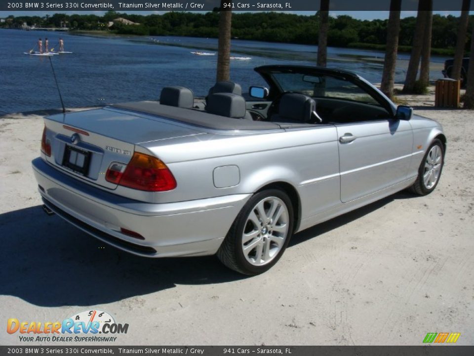 2003 BMW 3 Series 330i Convertible Titanium Silver Metallic / Grey Photo #7