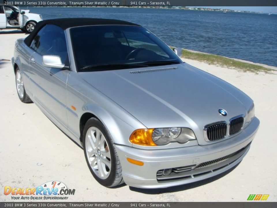 2003 BMW 3 Series 330i Convertible Titanium Silver Metallic / Grey Photo #19