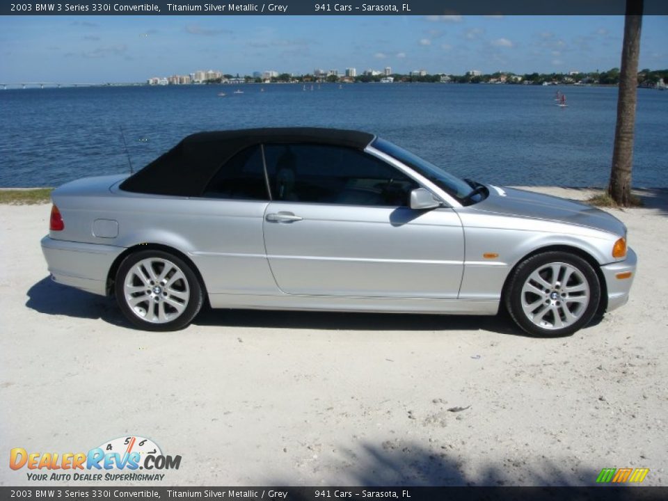 2003 BMW 3 Series 330i Convertible Titanium Silver Metallic / Grey Photo #20
