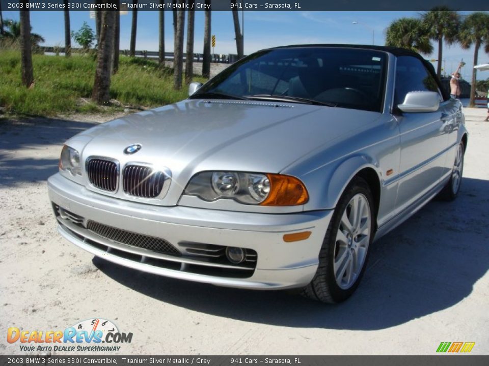 2003 BMW 3 Series 330i Convertible Titanium Silver Metallic / Grey Photo #26