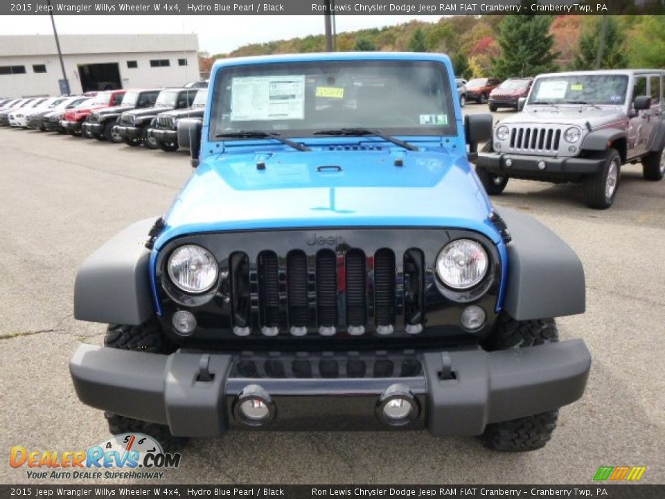 2015 Jeep Wrangler Willys Wheeler W 4x4 Hydro Blue Pearl / Black Photo #3