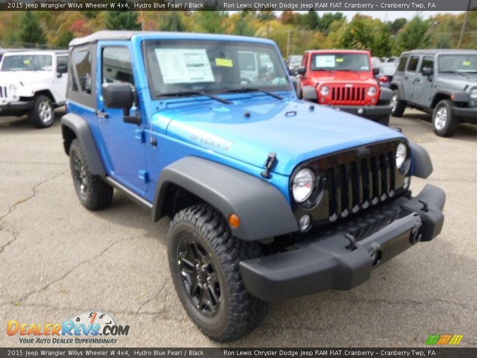 2015 Jeep Wrangler Willys Wheeler W 4x4 Hydro Blue Pearl / Black Photo #4