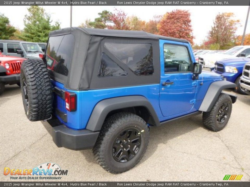 2015 Jeep Wrangler Willys Wheeler W 4x4 Hydro Blue Pearl / Black Photo #6