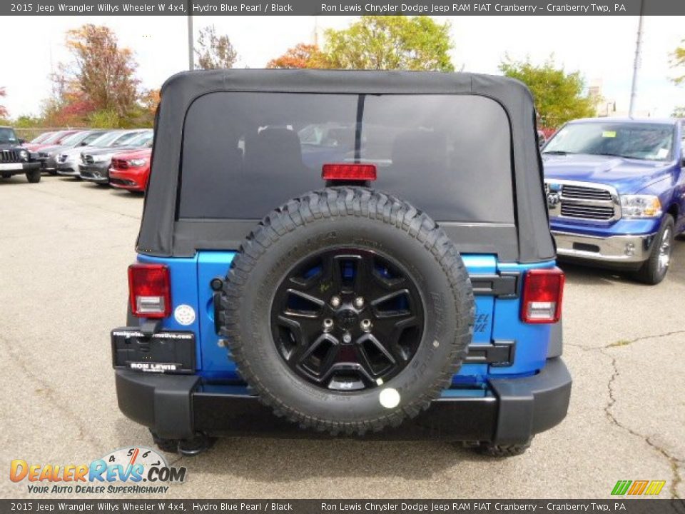 2015 Jeep Wrangler Willys Wheeler W 4x4 Hydro Blue Pearl / Black Photo #7