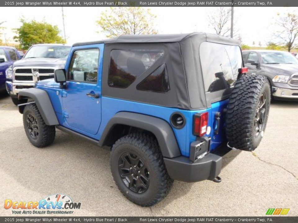 2015 Jeep Wrangler Willys Wheeler W 4x4 Hydro Blue Pearl / Black Photo #8