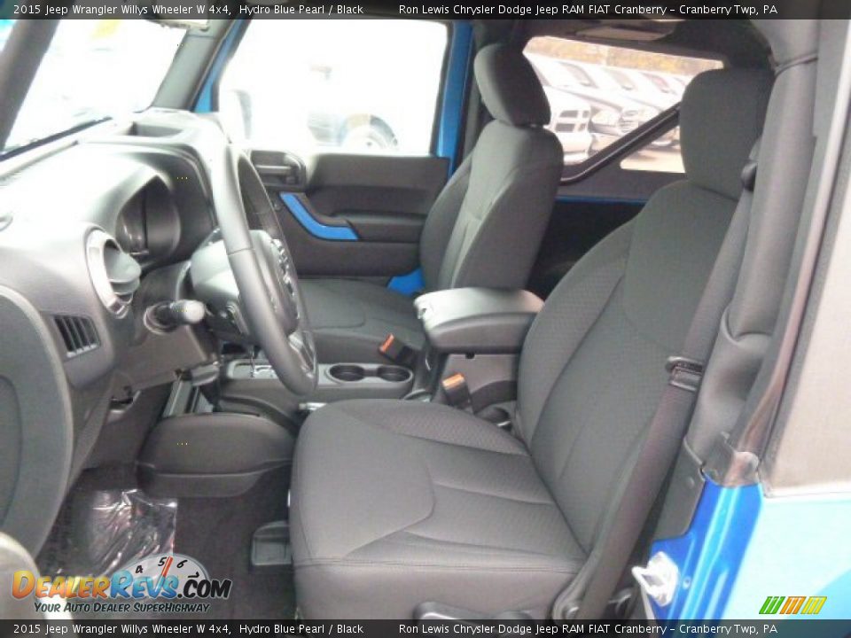 Black Interior - 2015 Jeep Wrangler Willys Wheeler W 4x4 Photo #11