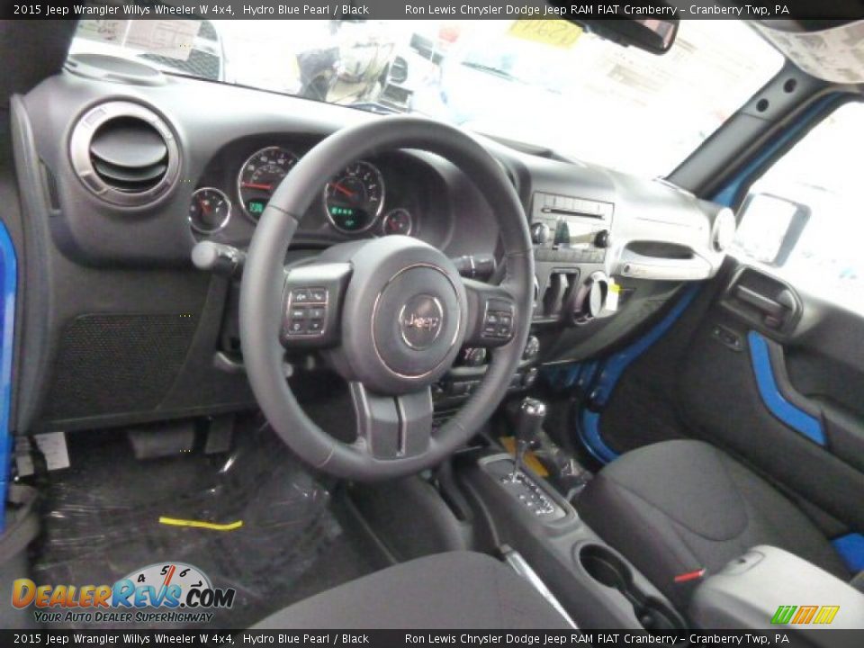 2015 Jeep Wrangler Willys Wheeler W 4x4 Hydro Blue Pearl / Black Photo #15