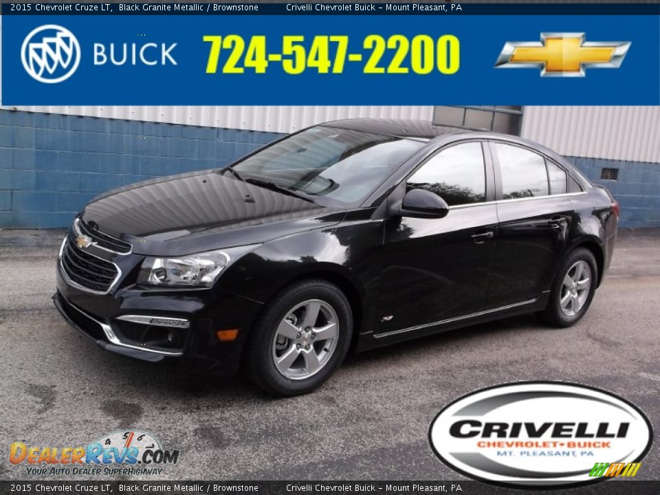 2015 Chevrolet Cruze LT Black Granite Metallic / Brownstone Photo #1