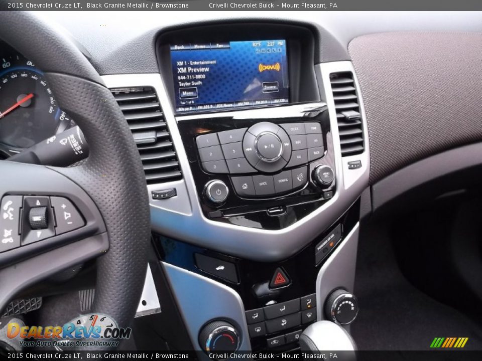 2015 Chevrolet Cruze LT Black Granite Metallic / Brownstone Photo #15
