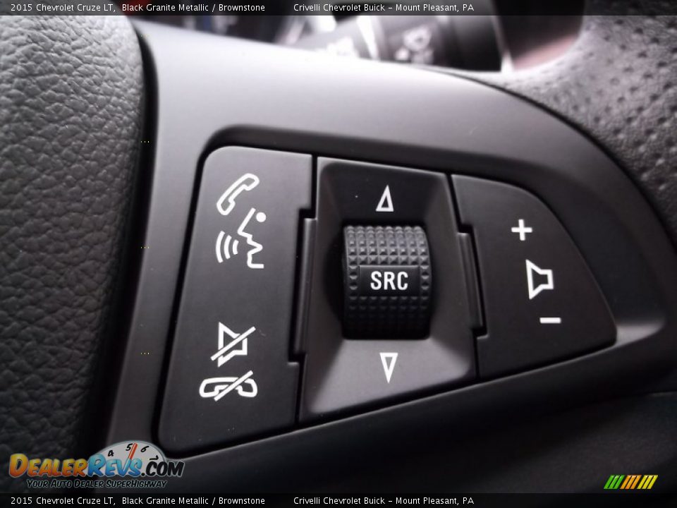 2015 Chevrolet Cruze LT Black Granite Metallic / Brownstone Photo #17
