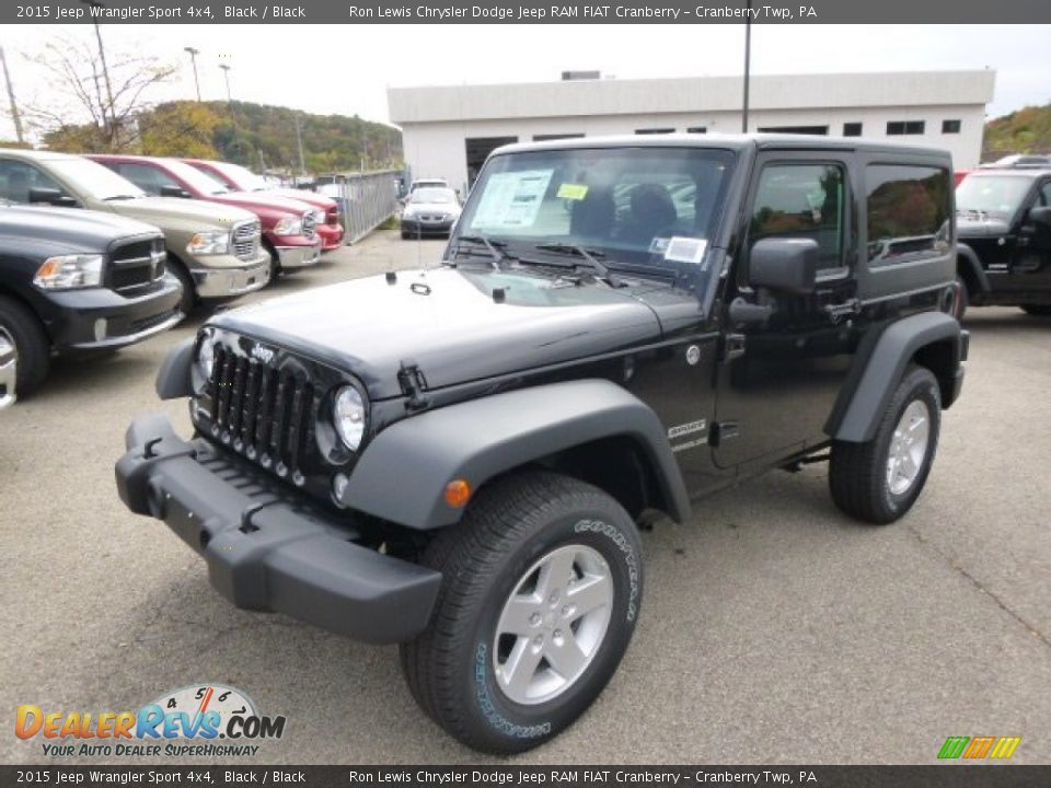 2015 Jeep Wrangler Sport 4x4 Black / Black Photo #2