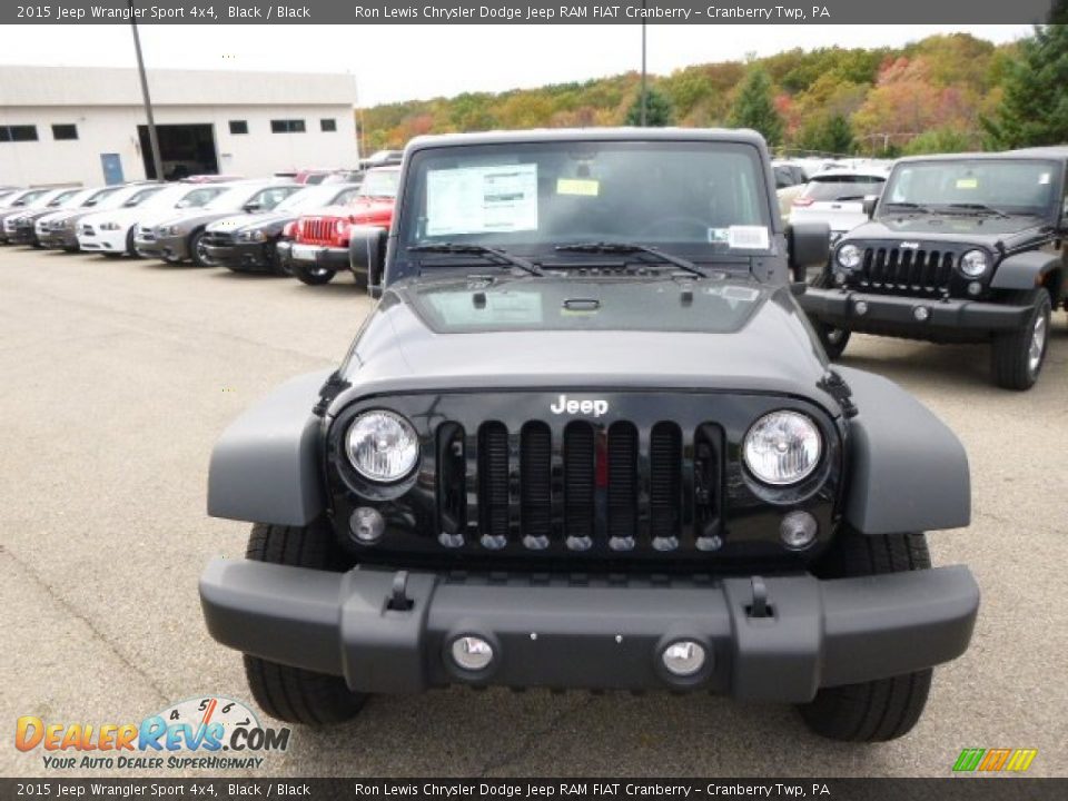2015 Jeep Wrangler Sport 4x4 Black / Black Photo #3