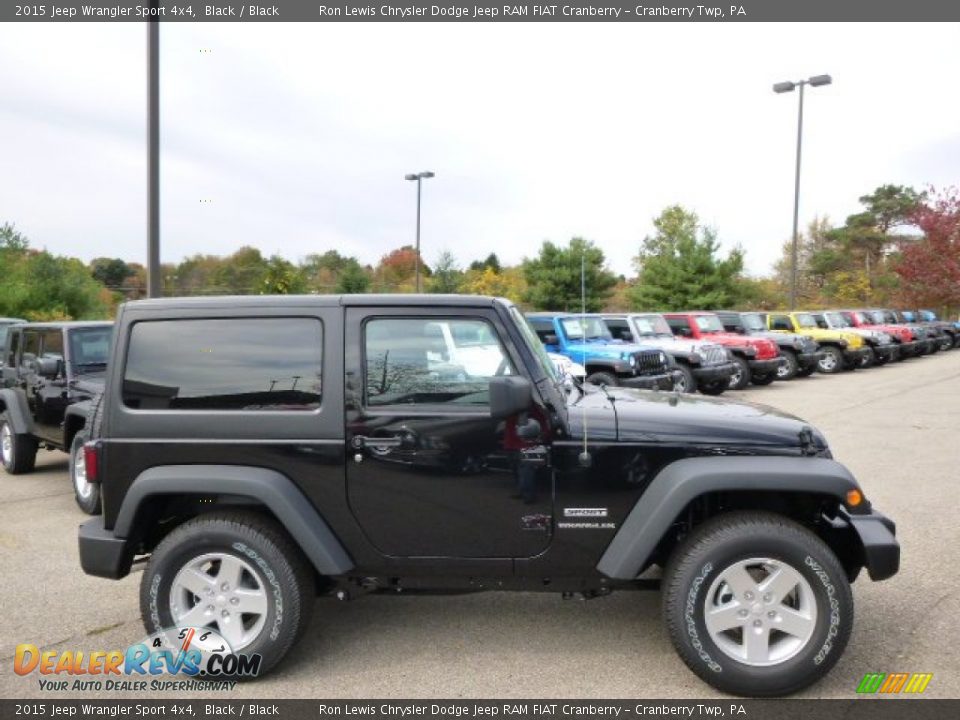 2015 Jeep Wrangler Sport 4x4 Black / Black Photo #5