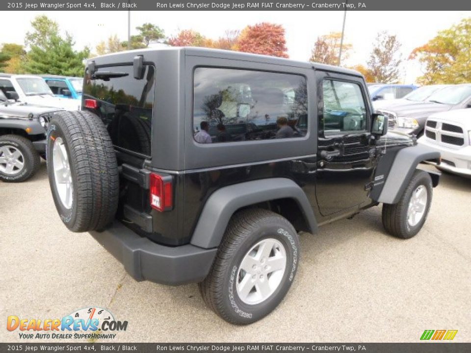 2015 Jeep Wrangler Sport 4x4 Black / Black Photo #6