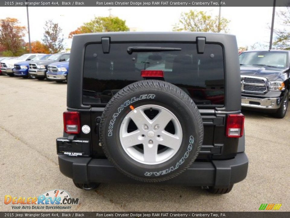 2015 Jeep Wrangler Sport 4x4 Black / Black Photo #7