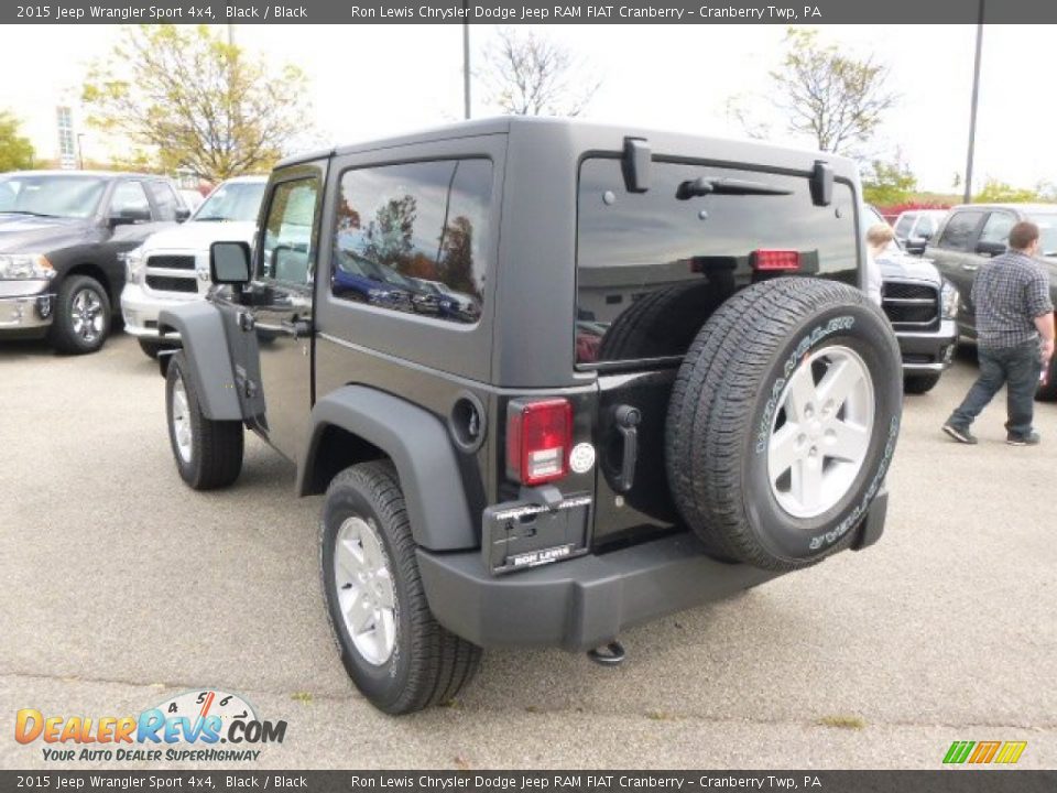 2015 Jeep Wrangler Sport 4x4 Black / Black Photo #8