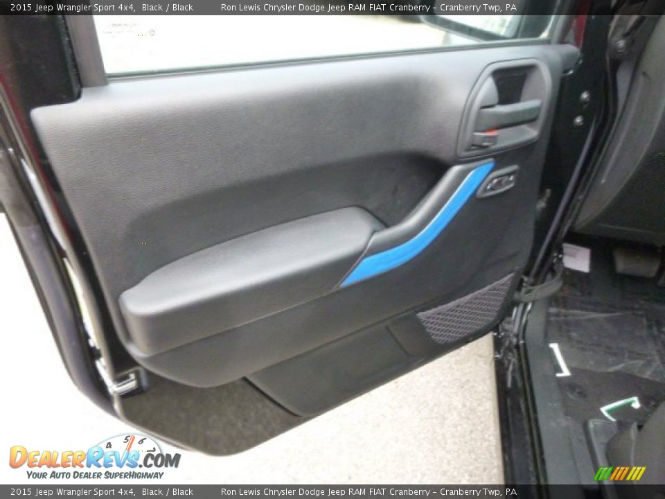 2015 Jeep Wrangler Sport 4x4 Black / Black Photo #11