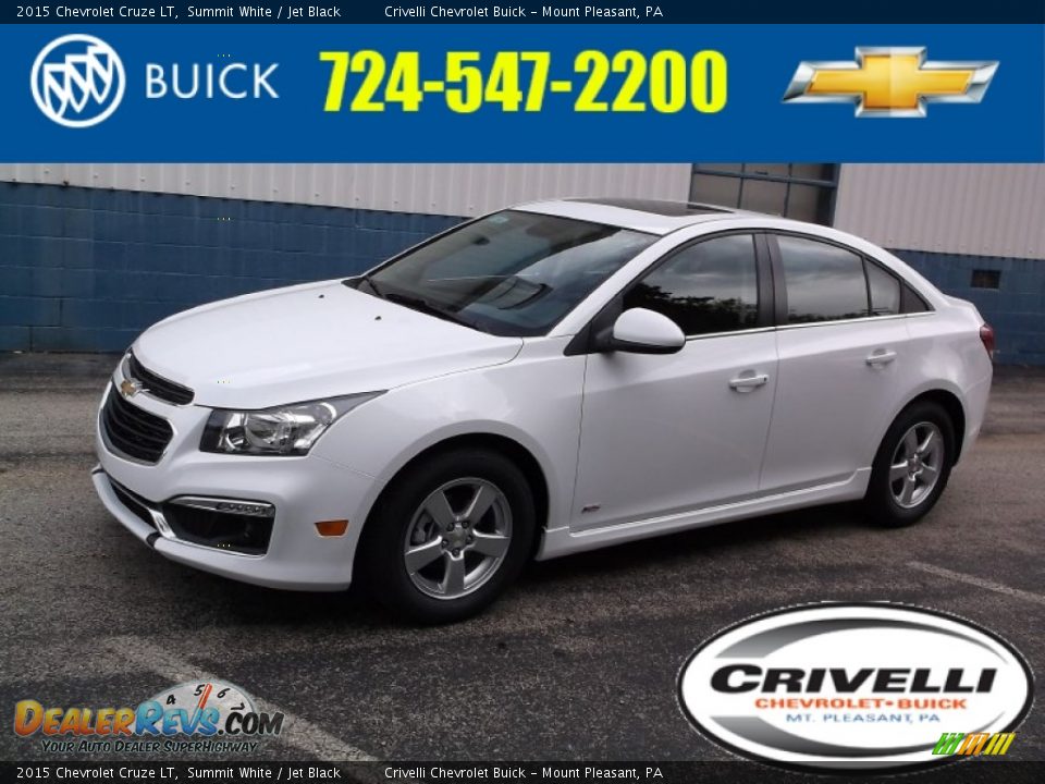 2015 Chevrolet Cruze LT Summit White / Jet Black Photo #1