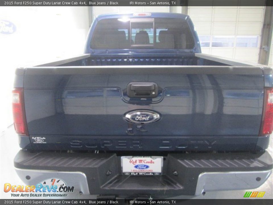 2015 Ford F250 Super Duty Lariat Crew Cab 4x4 Blue Jeans / Black Photo #5