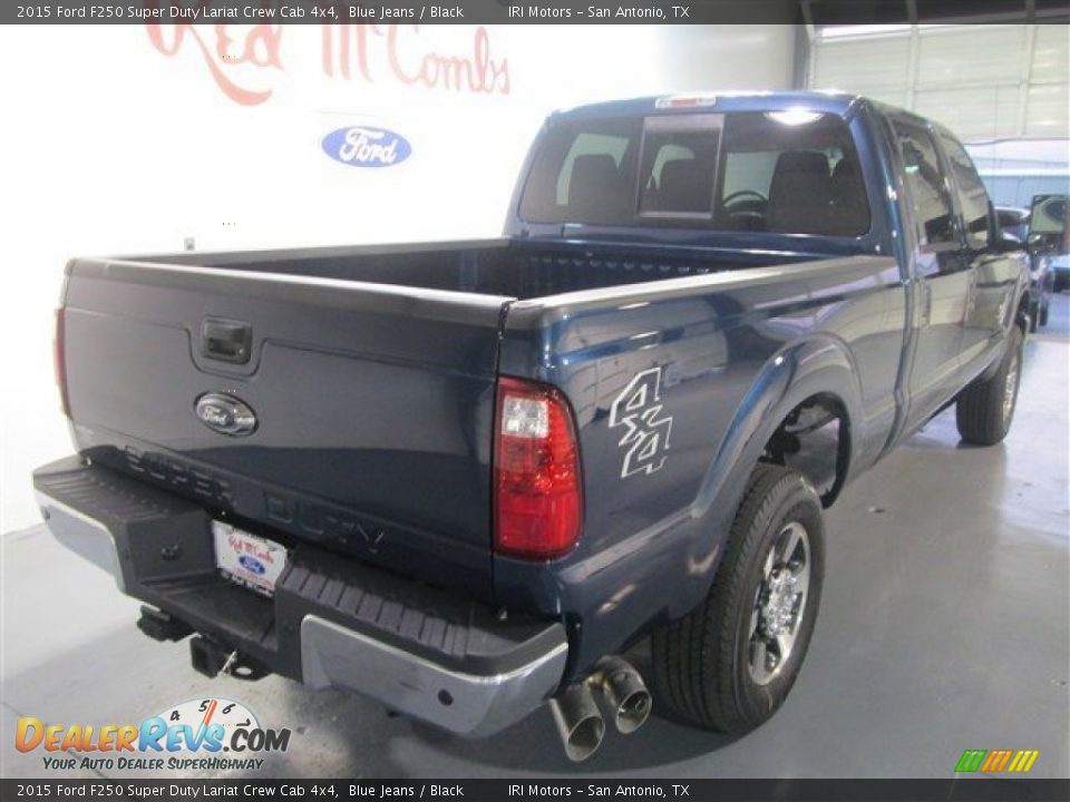 2015 Ford F250 Super Duty Lariat Crew Cab 4x4 Blue Jeans / Black Photo #8