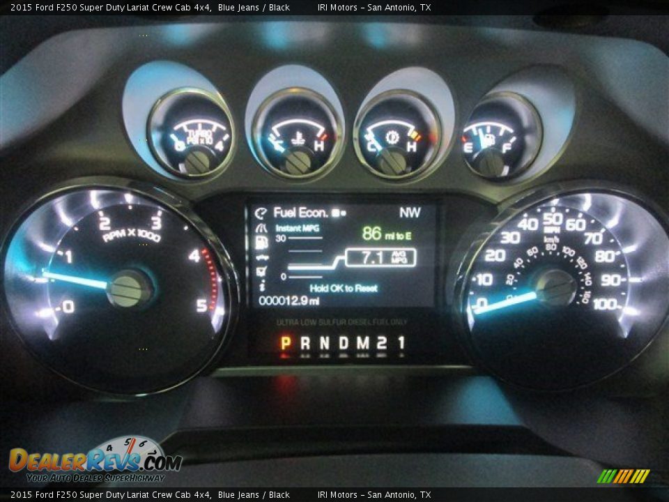 2015 Ford F250 Super Duty Lariat Crew Cab 4x4 Blue Jeans / Black Photo #20