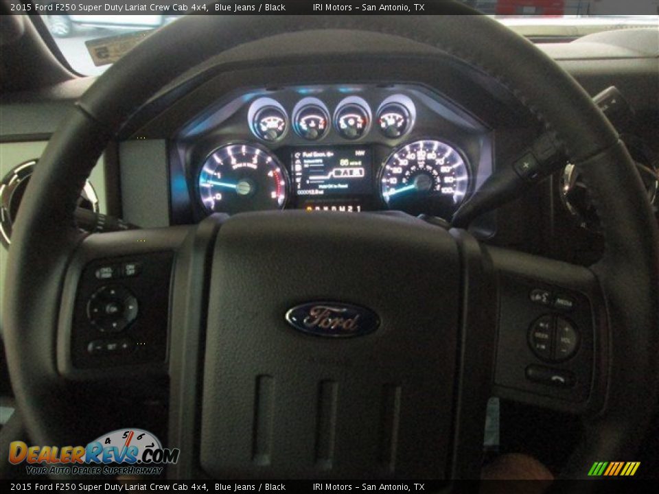 2015 Ford F250 Super Duty Lariat Crew Cab 4x4 Blue Jeans / Black Photo #21