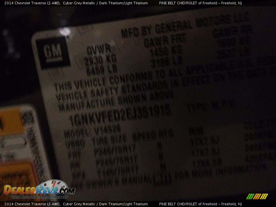 2014 Chevrolet Traverse LS AWD Cyber Grey Metallic / Dark Titanium/Light Titanium Photo #9