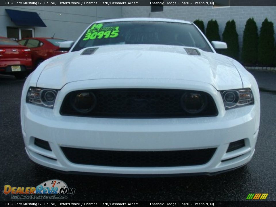 2014 Ford Mustang GT Coupe Oxford White / Charcoal Black/Cashmere Accent Photo #2