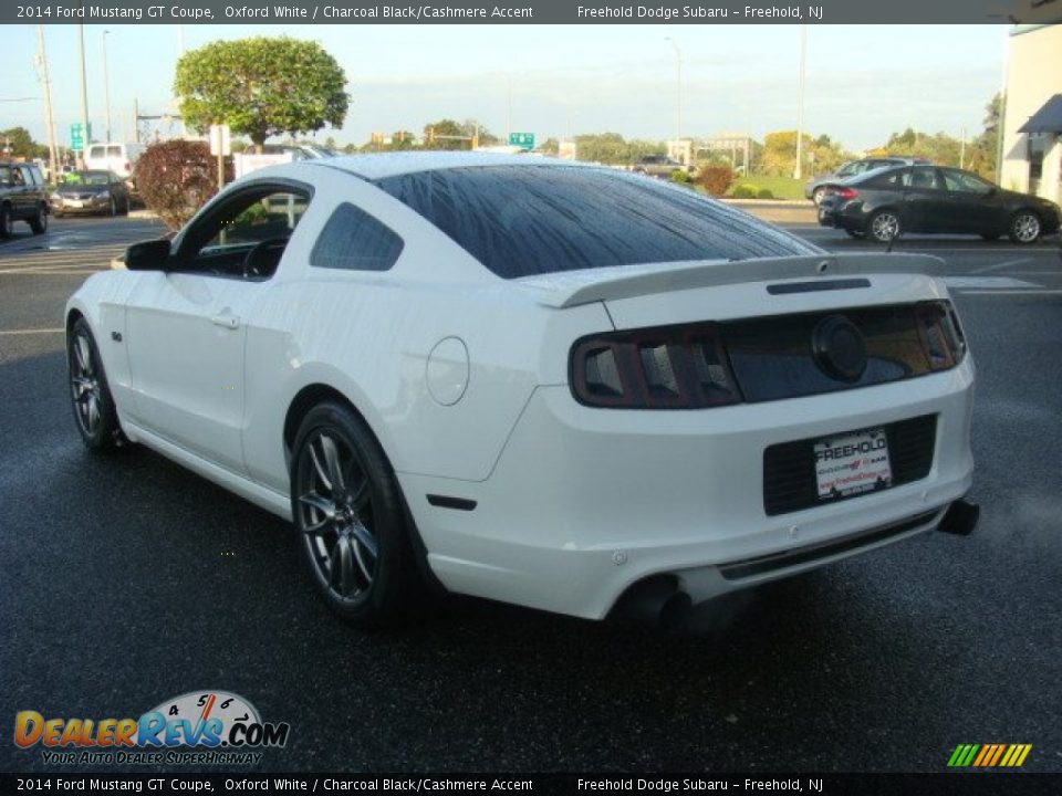 2014 Ford Mustang GT Coupe Oxford White / Charcoal Black/Cashmere Accent Photo #4