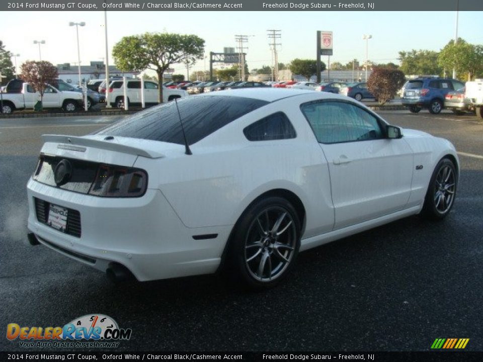 2014 Ford Mustang GT Coupe Oxford White / Charcoal Black/Cashmere Accent Photo #7