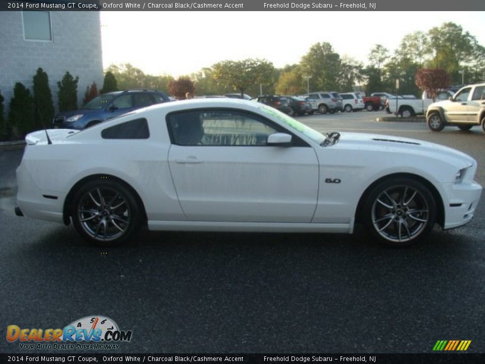 2014 Ford Mustang GT Coupe Oxford White / Charcoal Black/Cashmere Accent Photo #8