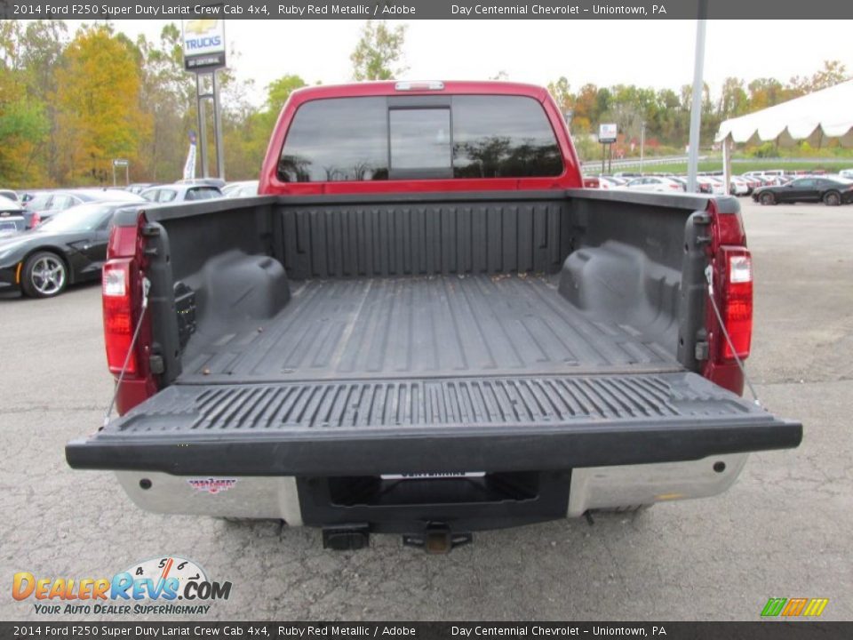 2014 Ford F250 Super Duty Lariat Crew Cab 4x4 Ruby Red Metallic / Adobe Photo #7