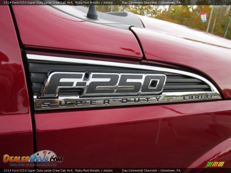 2014 Ford F250 Super Duty Lariat Crew Cab 4x4 Ruby Red Metallic / Adobe Photo #12