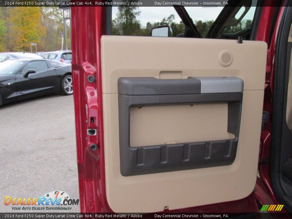 2014 Ford F250 Super Duty Lariat Crew Cab 4x4 Ruby Red Metallic / Adobe Photo #21