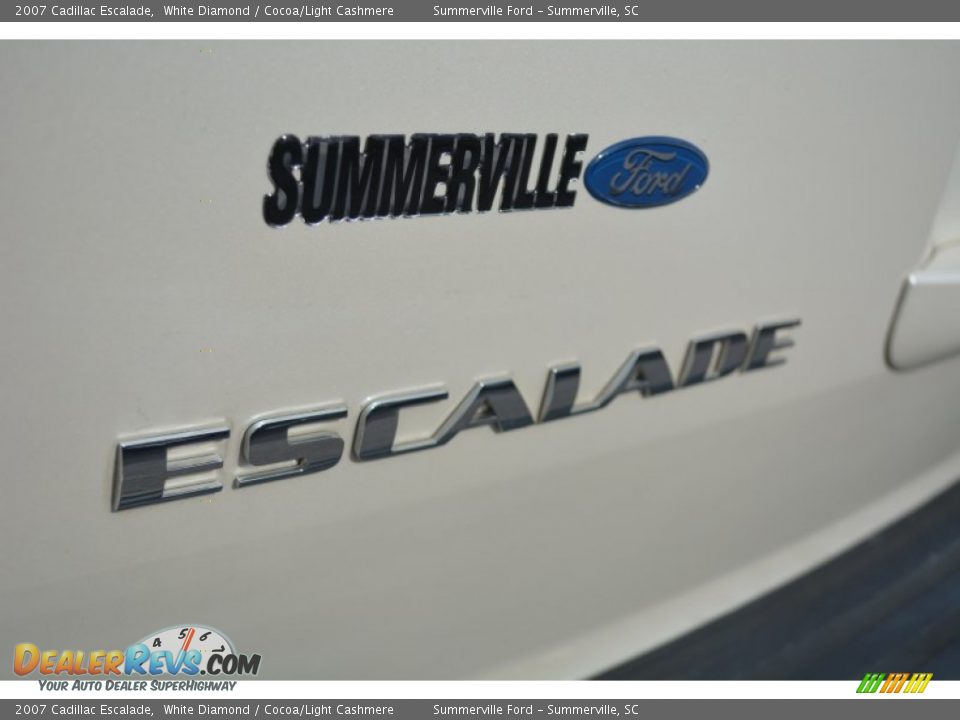 2007 Cadillac Escalade White Diamond / Cocoa/Light Cashmere Photo #22