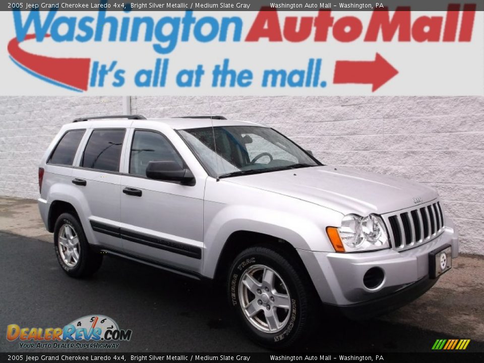 2005 Jeep Grand Cherokee Laredo 4x4 Bright Silver Metallic / Medium Slate Gray Photo #1