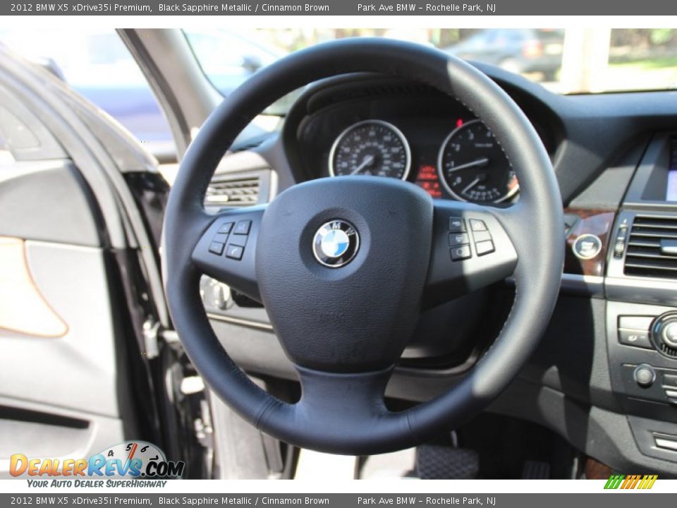 2012 BMW X5 xDrive35i Premium Black Sapphire Metallic / Cinnamon Brown Photo #20
