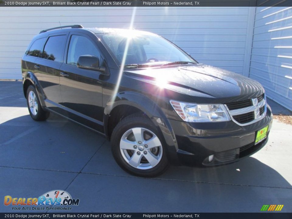 2010 Dodge Journey SXT Brilliant Black Crystal Pearl / Dark Slate Gray Photo #1